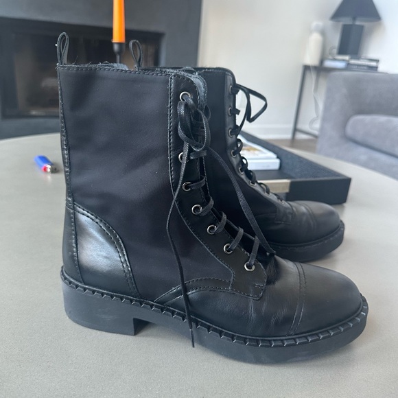 Theory leather + nylon boots - Picture 10 of 13